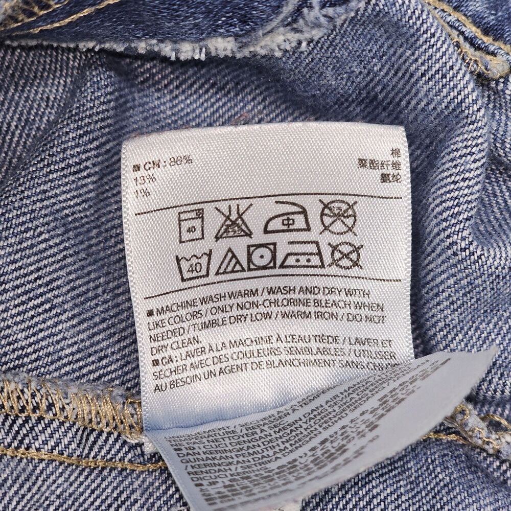 Old Navy Denim Vest L/G Gray Distressed Sleeveless SP14 VJ306488 Vintage Look - Picture 15 of 16